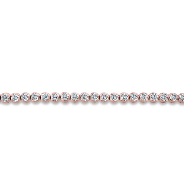 4.00 Carat TW Diamond Tennis Bracelet in 14k Rose Gold (J-K, I2-I3)