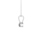 5/8 Carat TW Round Diamond Solitaire Pendant Necklace in 14k White Gold (G-H, I1)