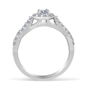 3/4ctw Diamond Infinity Engagement Ring in 10k White Gold (J-K, I2-I3)