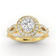 1.00ctw Diamond Infinity Engagement Ring in 14k Yellow Gold (J-K, I2-I3)