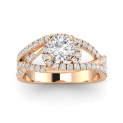 1.00ctw Diamond Halo Engagement Ring in 14k Rose Gold (J-K, I2-I3)