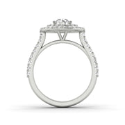 1.25ctw Diamond Halo Engagement Ring in 14k White Gold (K-L, I2- I3)