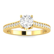 1/2ctw Diamond Engagement Ring in 10k Yellow Gold (J-K, I2-I3)