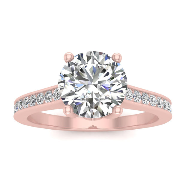 3/4ctw Diamond Engagement Ring in 10k Roes Gold (K-L, I2-I3)
