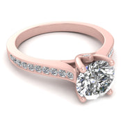 3/4ctw Diamond Engagement Ring in 10k Roes Gold (J-K, I2-I3)