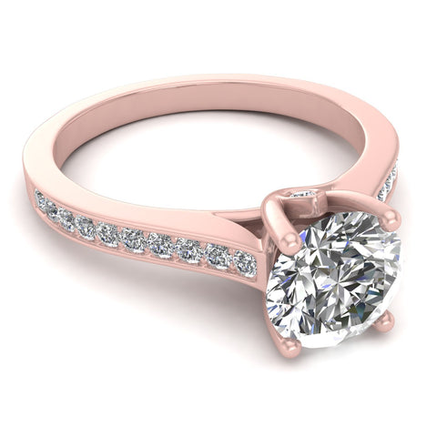 3/4ctw Diamond Engagement Ring in 10k Roes Gold (K-L, I2-I3)