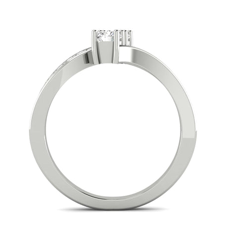 3/4 Carat TW Diamond Two Stone Ring in 10k White Gold (K-L, I2-I3)