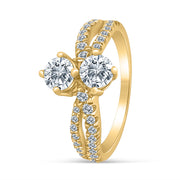 1.50ctw Diamond Two Stone Ring in 14k Yellow Gold (K-L, I2-I3)