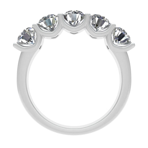 2.00ctw Diamond Five Stone Anniversary Ring in 14k White Gold (J-K, I2-I3)
