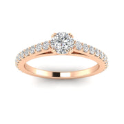 3/4ctw Diamond Engagement Ring in 10k Rose Gold (J-K, I2-I3)