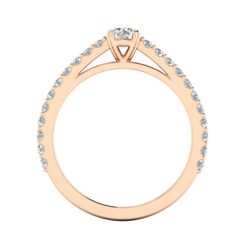 3/4ctw Diamond Engagement Ring in 10k Rose Gold (K-L, I2-I3)