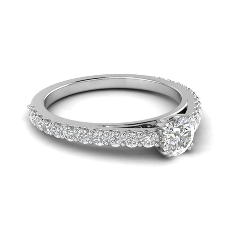 3/4ctw Diamond Engagement Ring in 10k White Gold (J-K, I2-I3)
