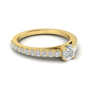 3/4ctw Diamond Engagement Ring in 10k  Yellow Gold (K-L, I2-I3)