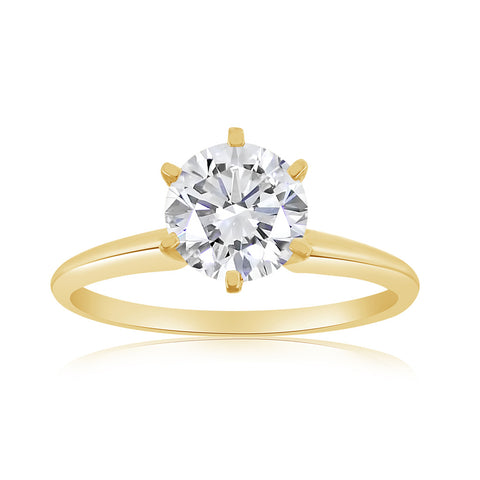 3/4 Carat TW Diamond Solitaire Engagement Ring in 14k Yellow Gold (G-H, I1-I2)
