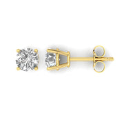 3/4ct tw Round Diamond Stud Earrings within 14k Yellow Gold