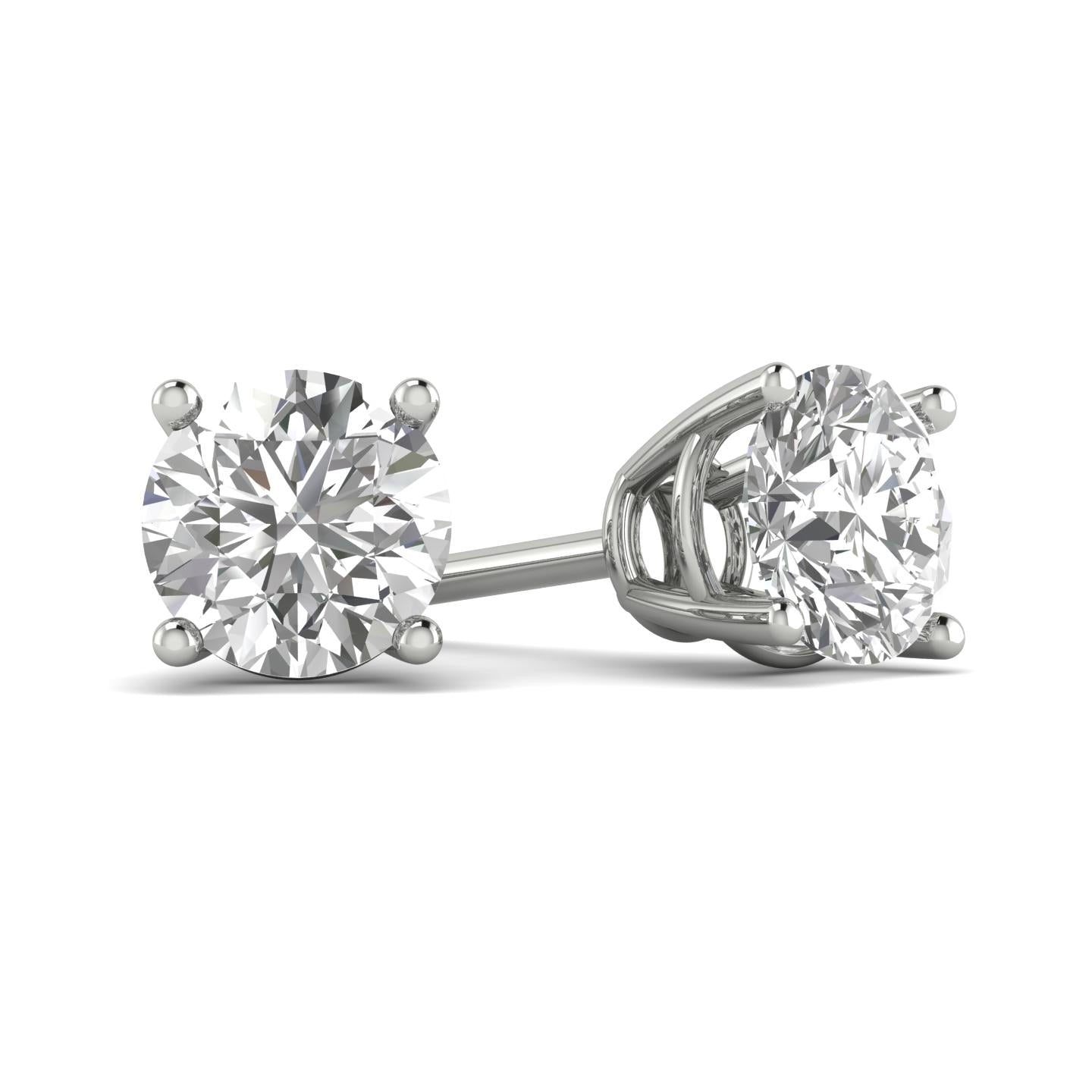 14k White Gold 8-prong Round Brilliant Diamond Stud Earrings (1 Ct. T.w.,  Si1-si2 Clarity, J-k Color)
