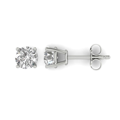 Pair of diamond stud earrings.750/000 GG, gross 1,6 g. E… | Drouot.com